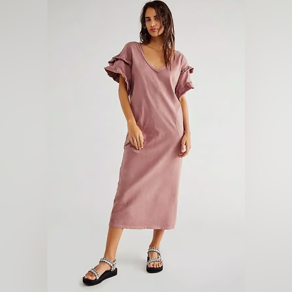 Free People Mauve Midi Dress